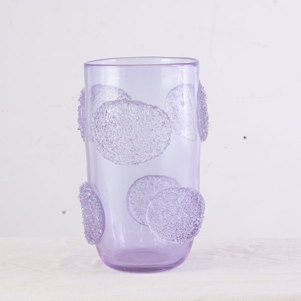 A Murano Lavender Vase with Applied Circles