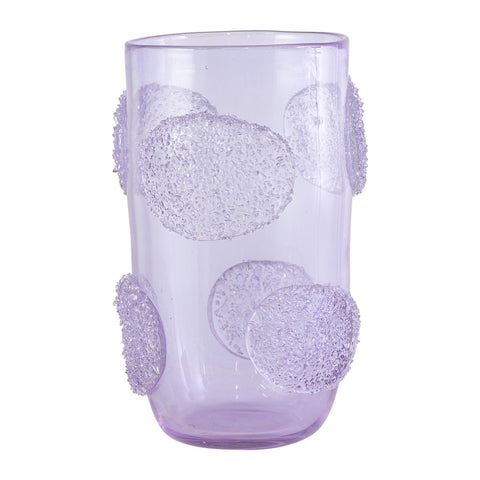 A Murano Lavender Vase with Applied Circles