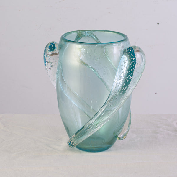 A Large Aquamarine Murano Vase