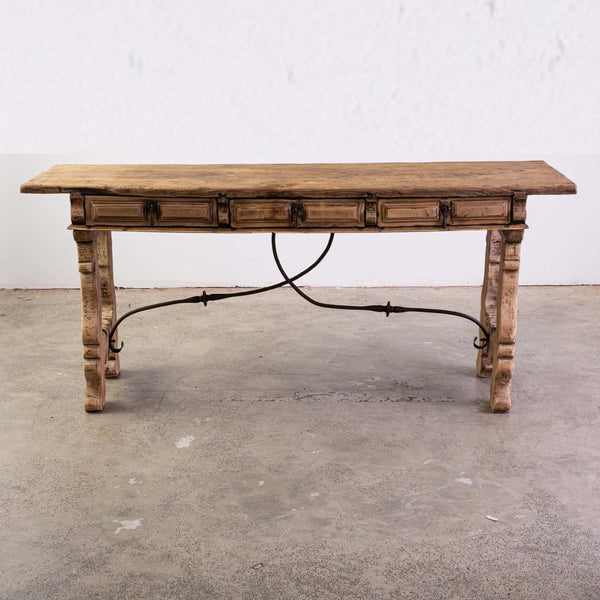 Early 20th Century Spanish Bleached Oak Sideboard