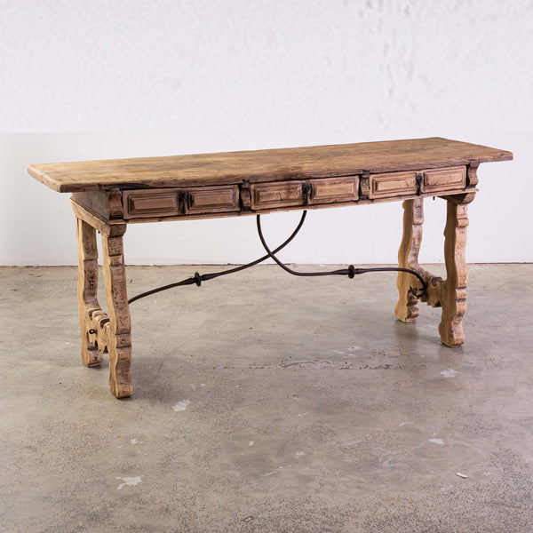 Early 20th Century Spanish Bleached Oak Sideboard