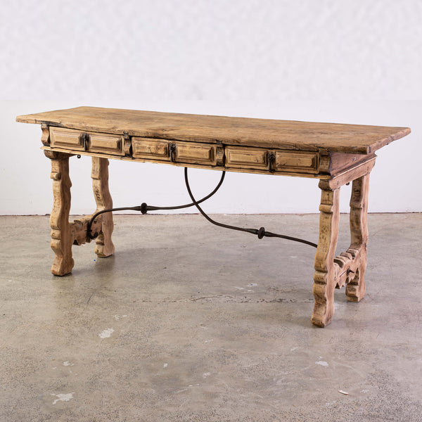 Early 20th Century Spanish Bleached Oak Sideboard