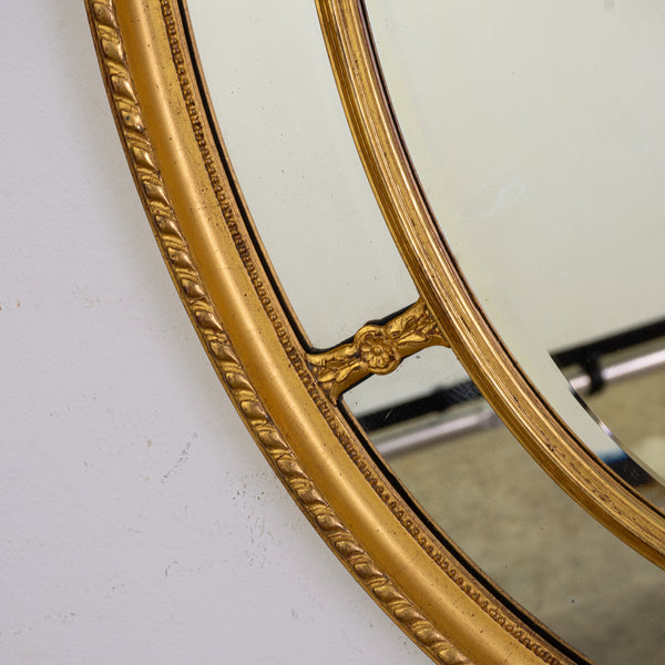 A 19th Century George III Style Oval Giltwood Mirror in Paraclose