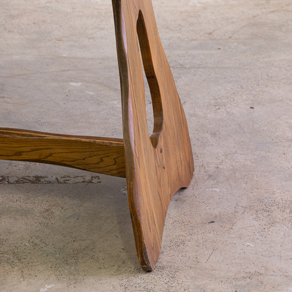 1970s Elm Dining Table of Organic Form