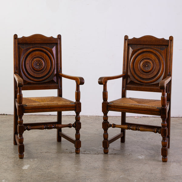 Pair of 1940s Neo-Basque Armchairs