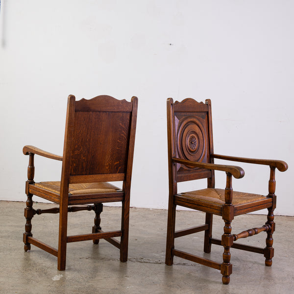 Pair of 1940s Neo-Basque Armchairs