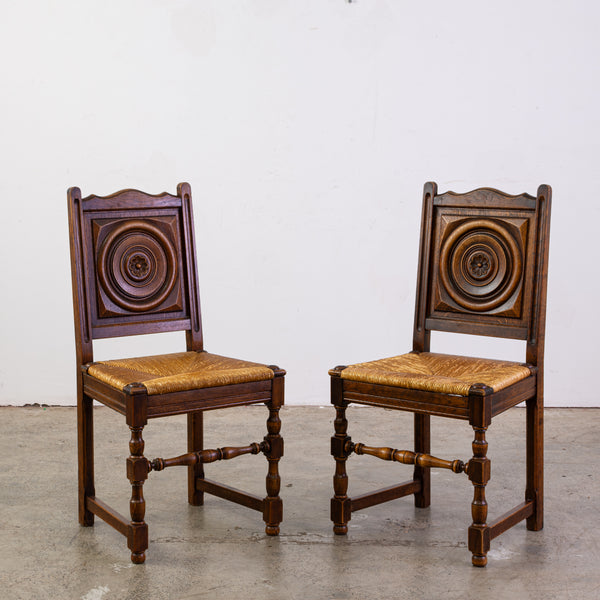 Pair of 1950s Neo-Basque Side Chairs