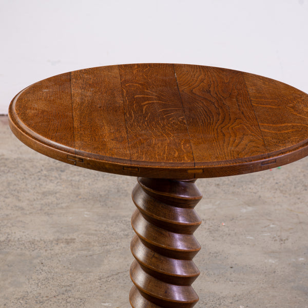 A Charles Dudouyt Style Oak Side Table