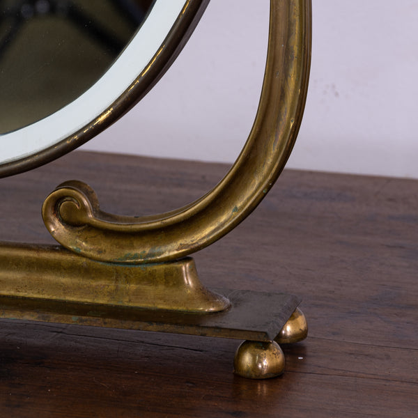 Small modernist Brass Dressing Mirror