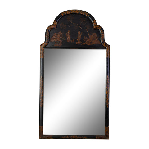 Antique Queen Anne Style Chinoiserie Mirror
