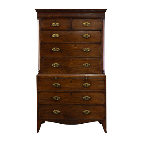 A George III Mahogany Chest on Chest