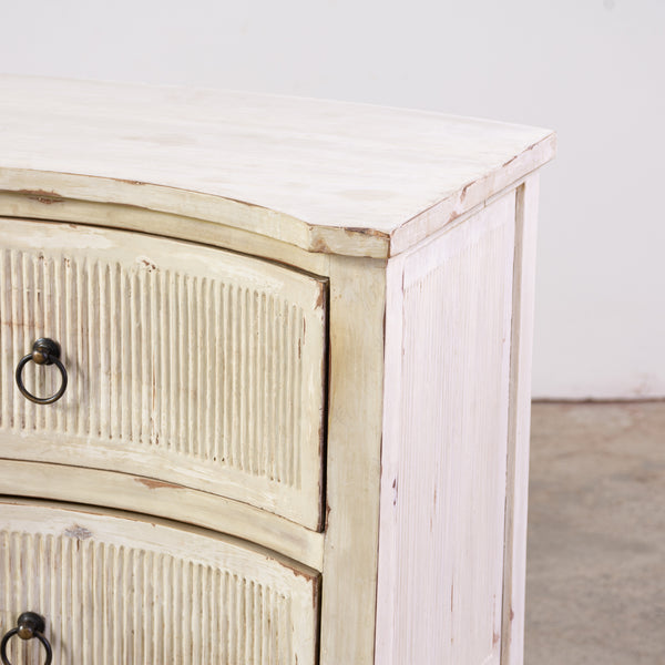 A Pair of Gustavian Style Painted Bedside Tables