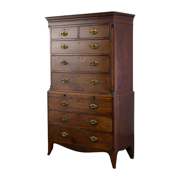 A George III Mahogany Chest on Chest