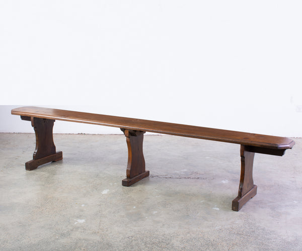 A Pair of 19th Century Italian Walnut Benches