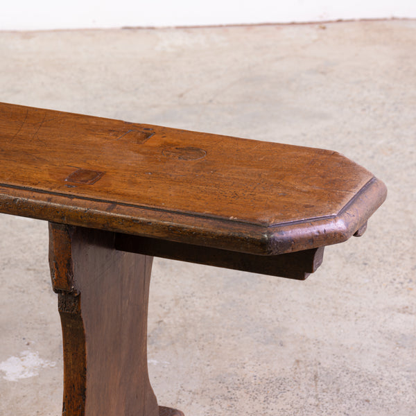 A Pair of 19th Century Italian Walnut Benches