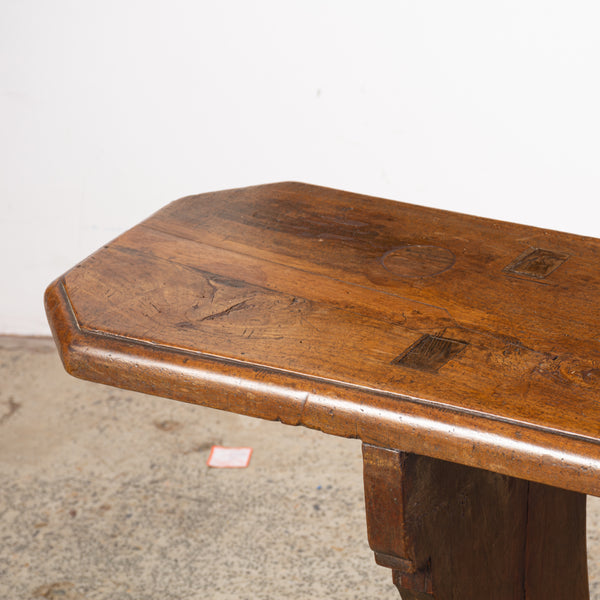 A Pair of 19th Century Italian Walnut Benches