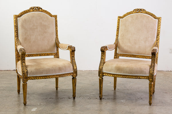 Pair of Louis XVI GIltwood  Fautiels