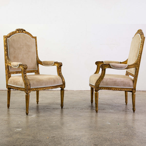 Pair of Louis XVI GIltwood  Fautiels