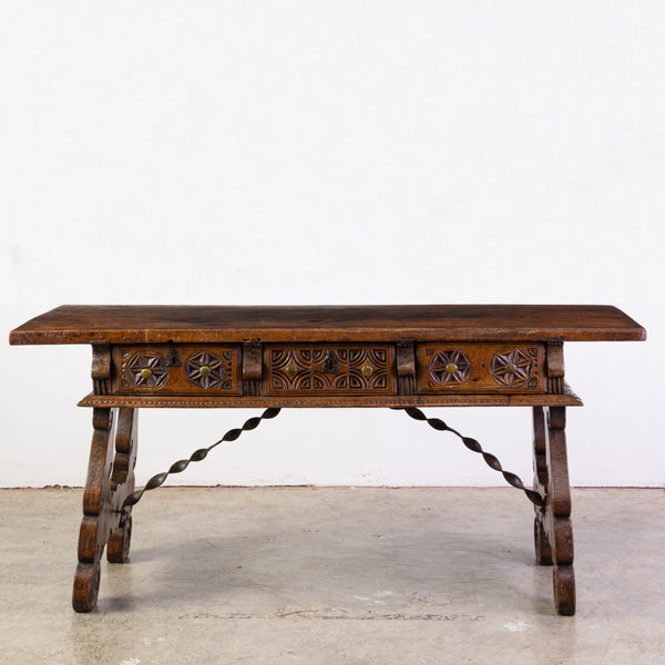 A Carlos II Walnut Console Table