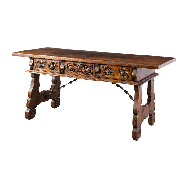 A Carlos II Walnut Console Table