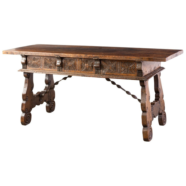 A Carlos II Walnut Console Table