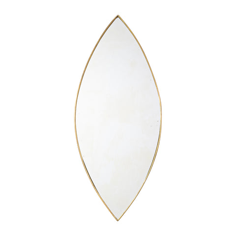 A Mid Century Ellipse Formed Brass Wall Mirror