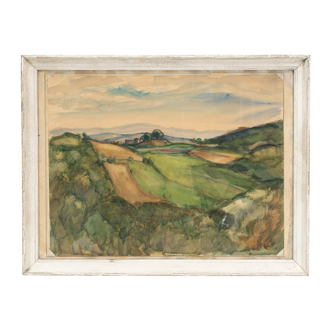 Impressionist Landscape of Fields