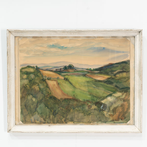 Impressionist Landscape of Fields