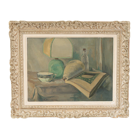 Still Life with Lamp, cup and Book