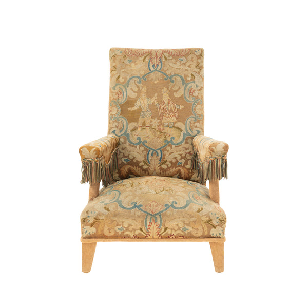 A 19th Century Low Tapestry Covered Armchair