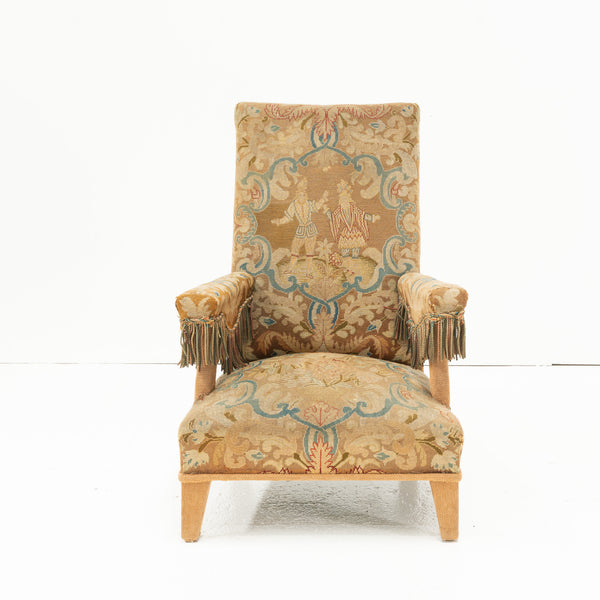 A 19th Century Low Tapestry Covered Armchair