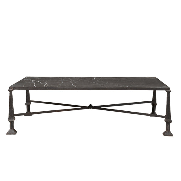 Maddie Majlessi Brutalist Hammered Iron Coffee table