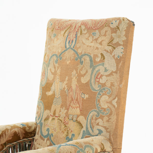 A 19th Century Low Tapestry Covered Armchair