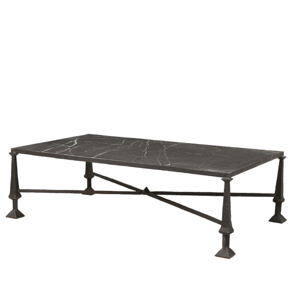 Maddie Majlessi Brutalist Hammered Iron Coffee table
