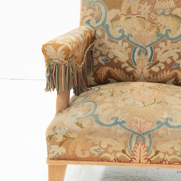 A 19th Century Low Tapestry Covered Armchair