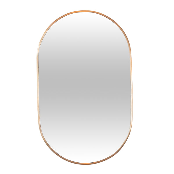 A 1970s Italian Oval Brass Mirror