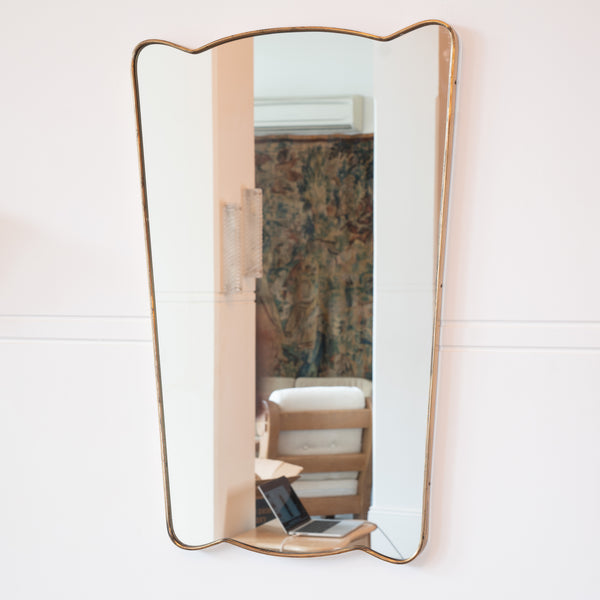 1950s Gio Ponti Style Bras Framed Mirror