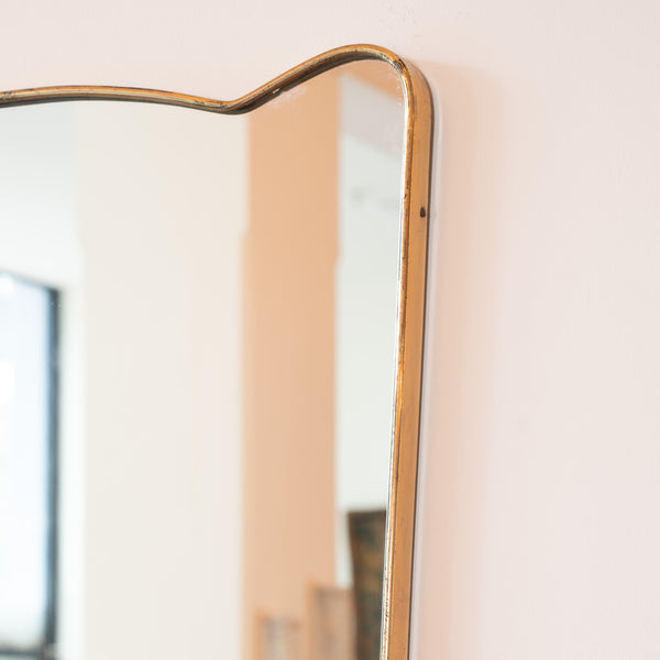 1950s Gio Ponti Style Bras Framed Mirror