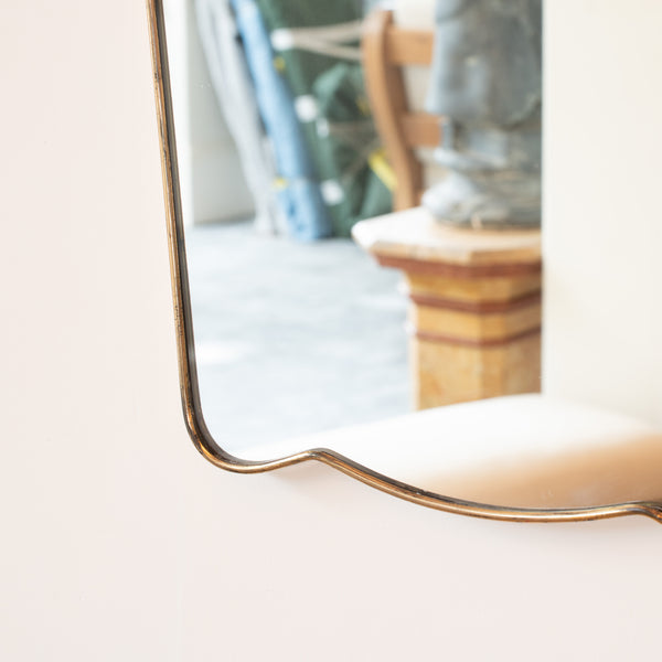 1950s Gio Ponti Style Bras Framed Mirror