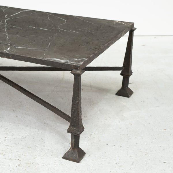 Maddie Majlessi Brutalist Hammered Iron Coffee table