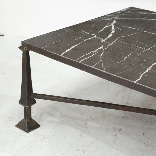 Maddie Majlessi Brutalist Hammered Iron Coffee table
