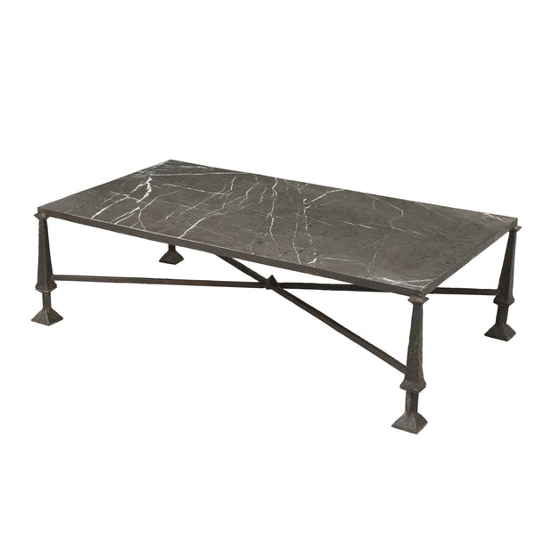 Maddie Majlessi Brutalist Hammered Iron Coffee table