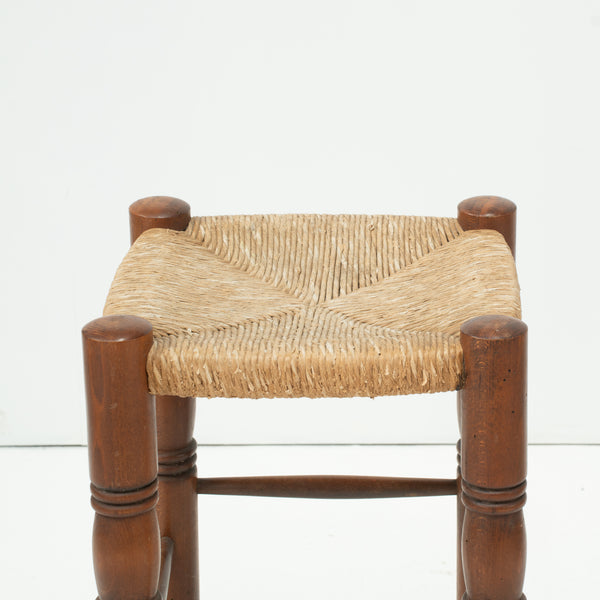 Pair of Dudouyt Style Stools with Rush caned Seats