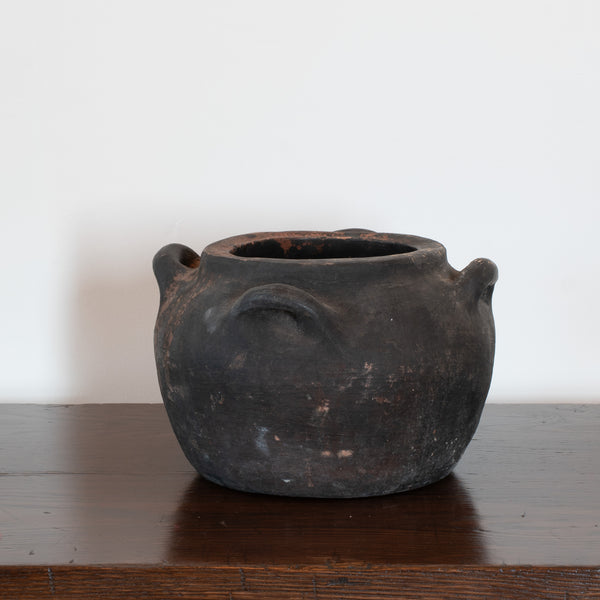 A Early 20th Century French Black Glazed Terracotta Vessel