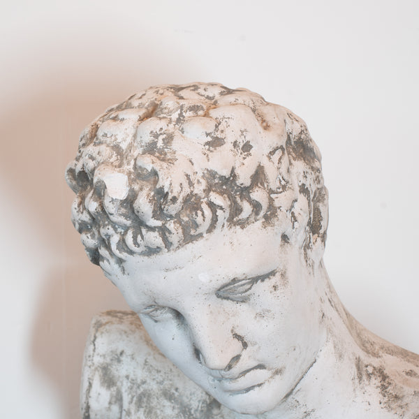 Patinated Bust Of Hermes After Praxiteles