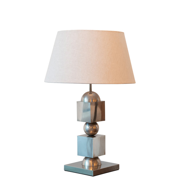 1970s Chrome Stacked Table Lamp