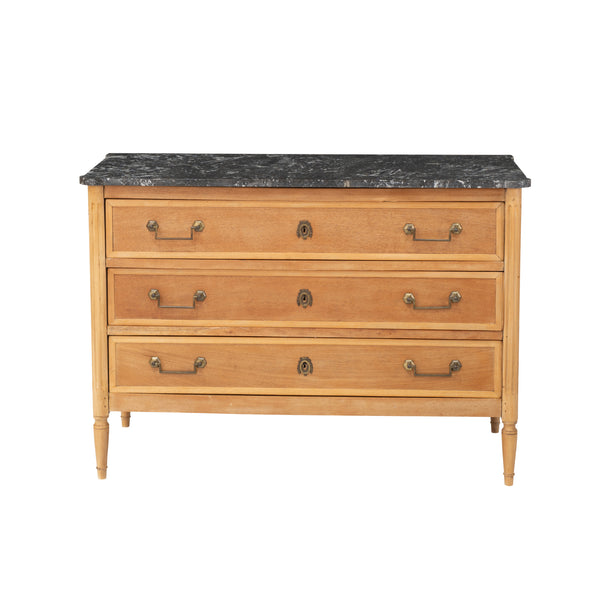 19th Century Directoire Commode with Belgium Gray Marble