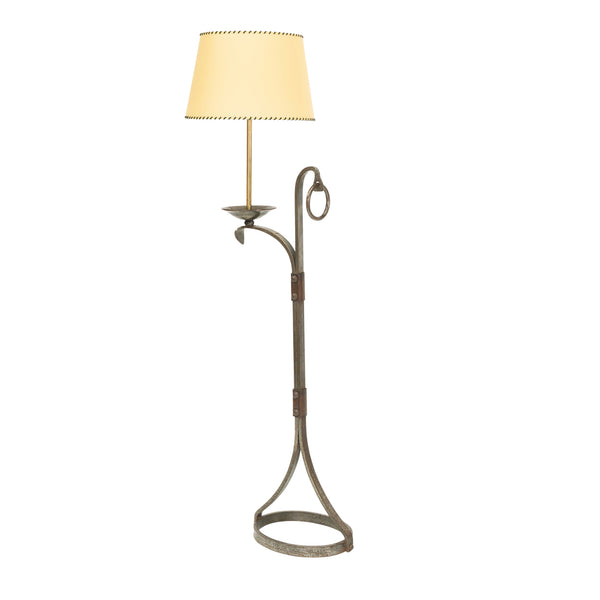 1960s Brutalist Iron Floor Lamp by Jean Pierre Ryckaert for Le Dauphin