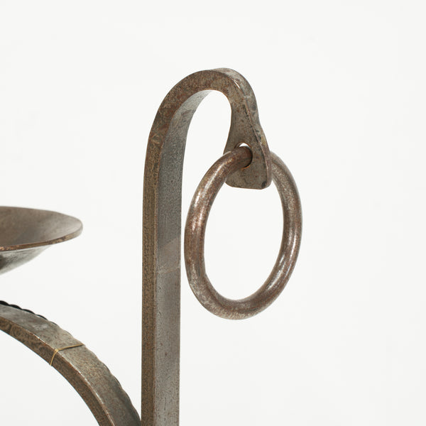 1960s Brutalist Iron Floor Lamp by Jean Pierre Ryckaert for Le Dauphin