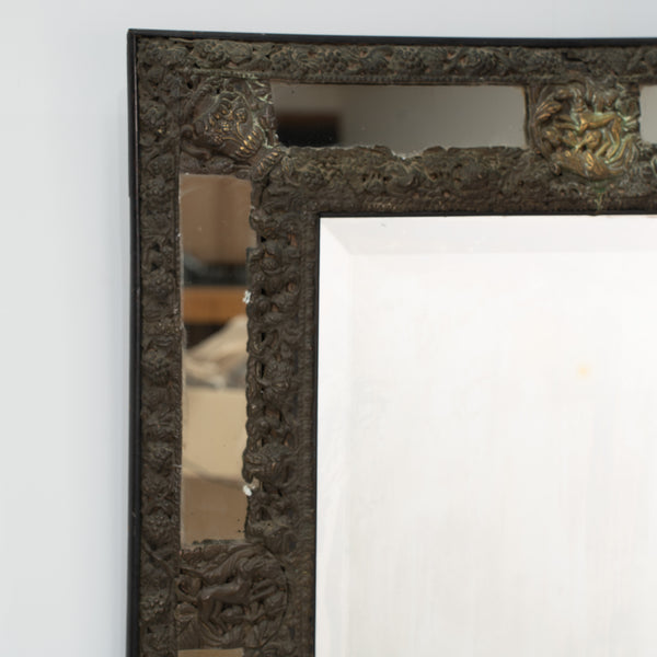 18th Century Repousse Cushion Mirror